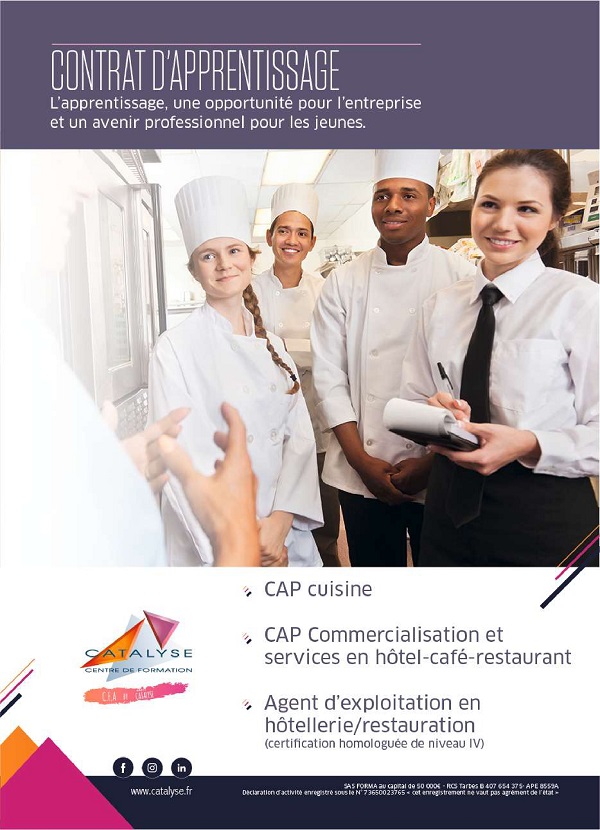 Catalyse CFA: Contrat d'apprentissage avec aide exceptionnelle de l'état