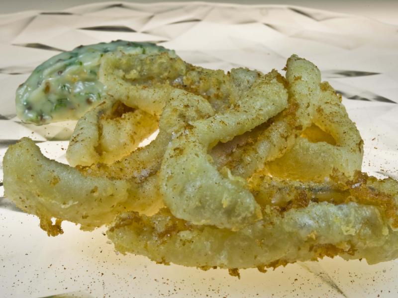 Tempura de perche à l'estragon